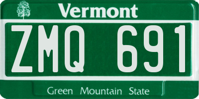 VT license plate ZMQ691