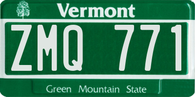 VT license plate ZMQ771