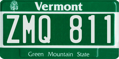VT license plate ZMQ811