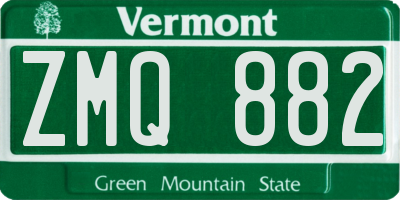 VT license plate ZMQ882