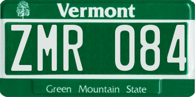 VT license plate ZMR084