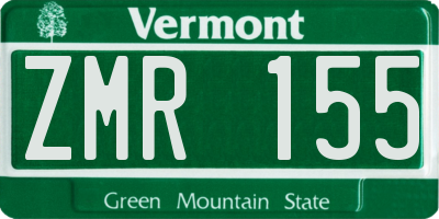 VT license plate ZMR155