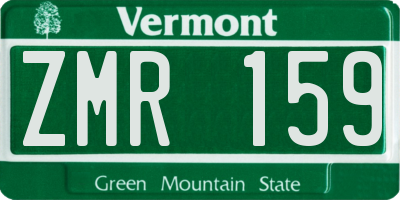 VT license plate ZMR159