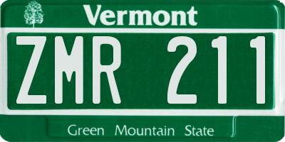 VT license plate ZMR211