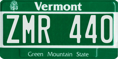 VT license plate ZMR440