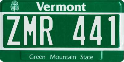 VT license plate ZMR441