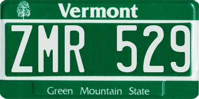 VT license plate ZMR529