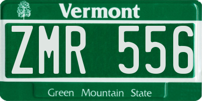 VT license plate ZMR556