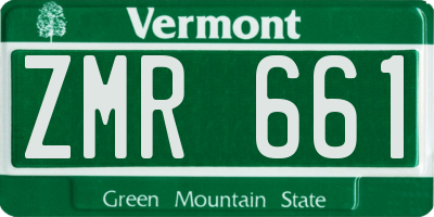 VT license plate ZMR661