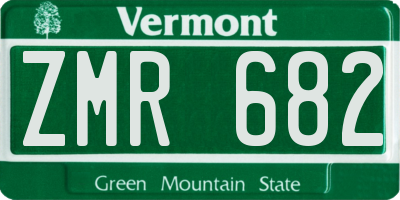 VT license plate ZMR682