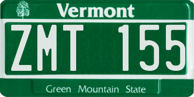 VT license plate ZMT155