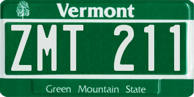VT license plate ZMT211