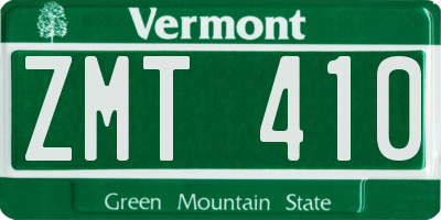 VT license plate ZMT410