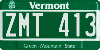 VT license plate ZMT413