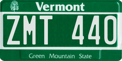 VT license plate ZMT440
