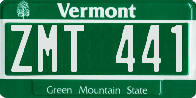 VT license plate ZMT441