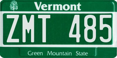 VT license plate ZMT485