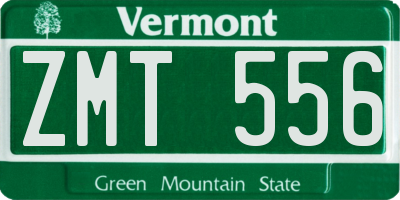 VT license plate ZMT556