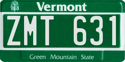 VT license plate ZMT631