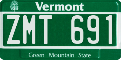 VT license plate ZMT691