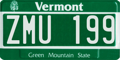VT license plate ZMU199