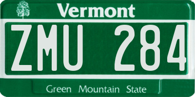 VT license plate ZMU284