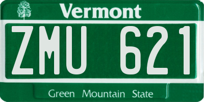 VT license plate ZMU621