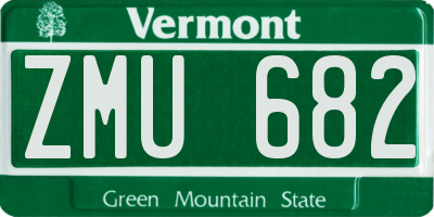 VT license plate ZMU682