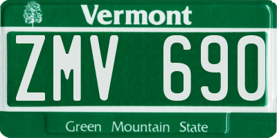 VT license plate ZMV690