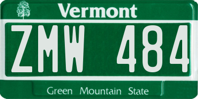 VT license plate ZMW484