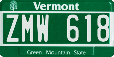 VT license plate ZMW618