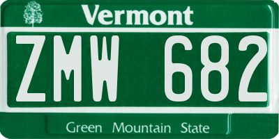 VT license plate ZMW682