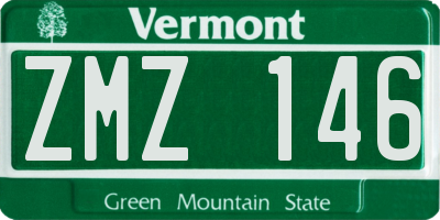 VT license plate ZMZ146