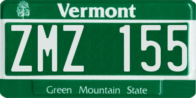VT license plate ZMZ155