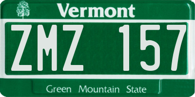 VT license plate ZMZ157