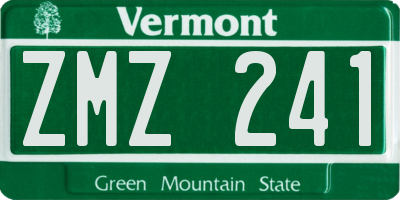 VT license plate ZMZ241