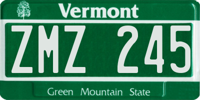 VT license plate ZMZ245