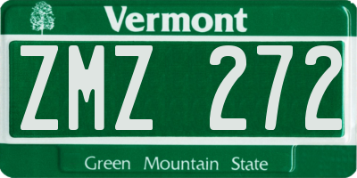 VT license plate ZMZ272