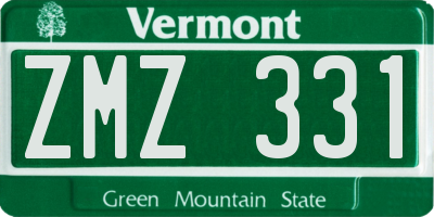 VT license plate ZMZ331
