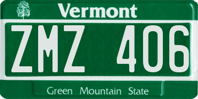 VT license plate ZMZ406