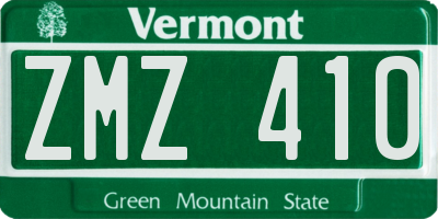 VT license plate ZMZ410