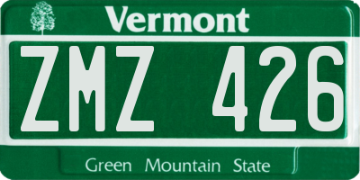 VT license plate ZMZ426