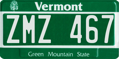 VT license plate ZMZ467