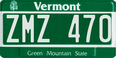 VT license plate ZMZ470