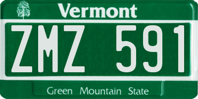 VT license plate ZMZ591