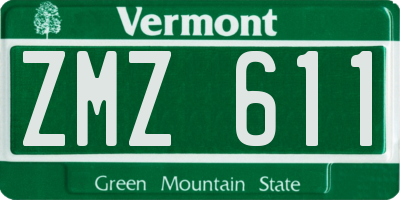 VT license plate ZMZ611
