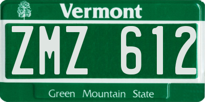 VT license plate ZMZ612