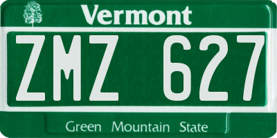 VT license plate ZMZ627
