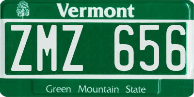 VT license plate ZMZ656