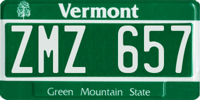 VT license plate ZMZ657